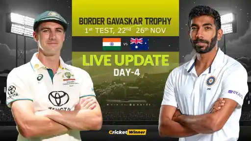 BGT 2024 LIVE: India vs Australia 1st Test - Real-Time Updates & Live Scores